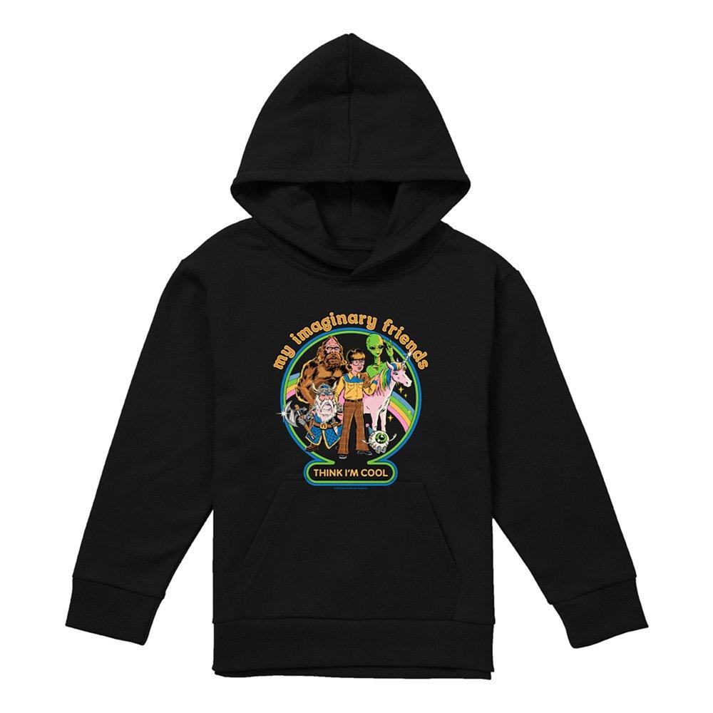 Black - Steven Rhodes - Steven Rhodes My Imaginary Friends Youth Kids Hood - 1