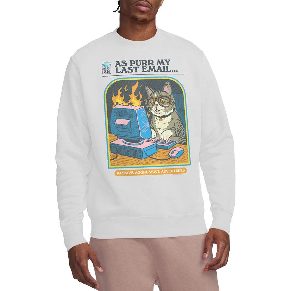 White - Steven Rhodes - Steven Rhodes As Purr My Last Email Sweatshirt Wh - 1