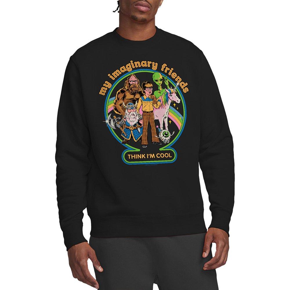Black - Steven Rhodes - Steven Rhodes My Imaginary Friends Sweatshirt Bla - 1
