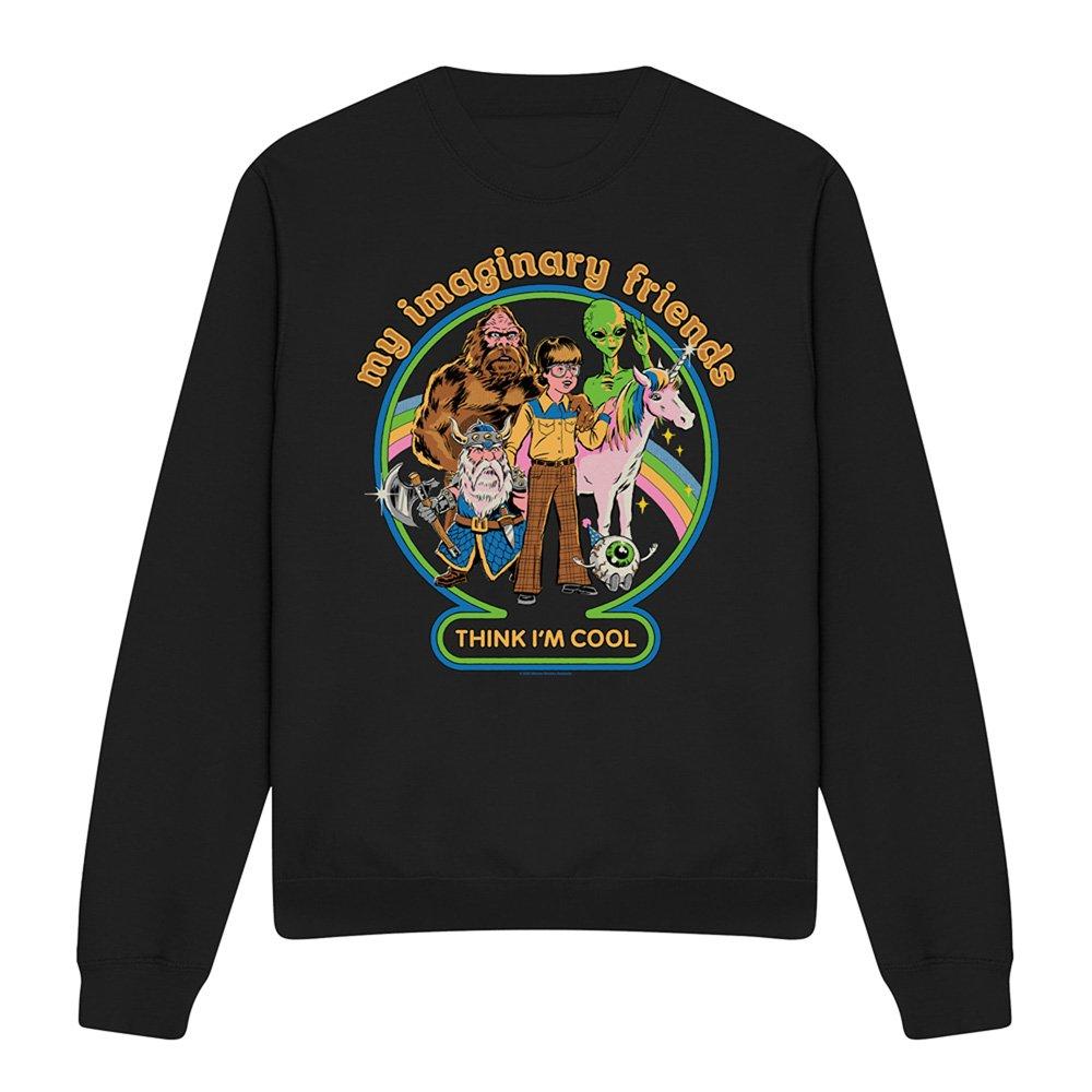 Black - Steven Rhodes - Steven Rhodes My Imaginary Friends Sweatshirt Bla - 4