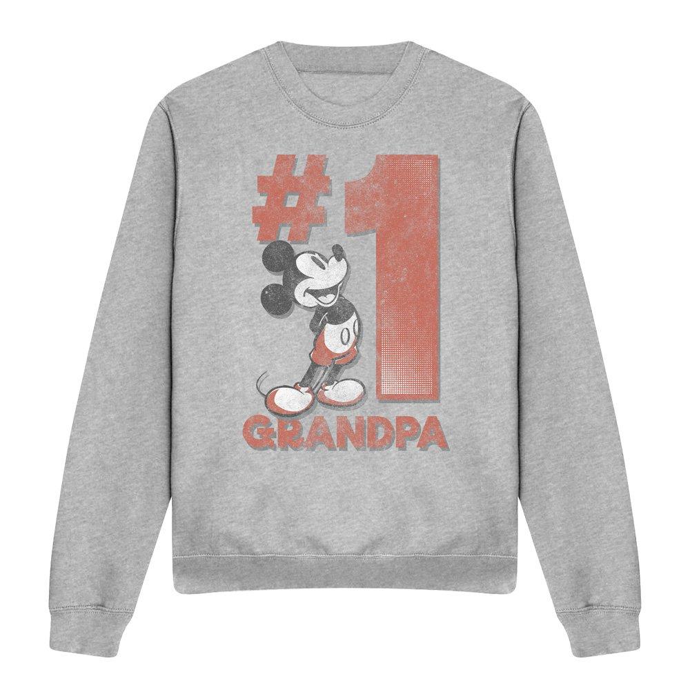 Light Grey - Mickey Mouse - Mickey Mouse Number 1 Grandpa Sweatshirt Light Gre - 4