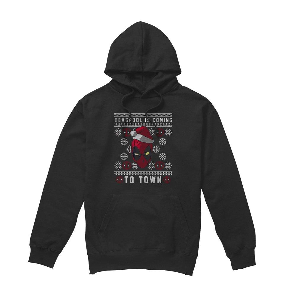 Black - Deadpool - Deadpool Coming To Town Christmas Jumper Hoodie Bl - 4