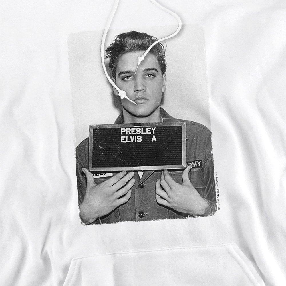 White - Elvis Presley - Elvis Presleyarmy Mug Shot Hoodie White - 2