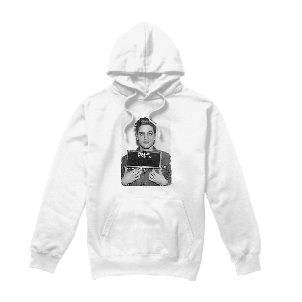 White - Elvis Presley - Elvis Presleyarmy Mug Shot Hoodie White - 4