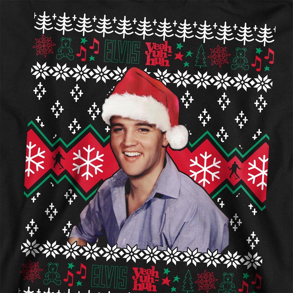 Black - Elvis Presley - Elvis Ugly Christmas Sweater Sweatshirt Black - 2