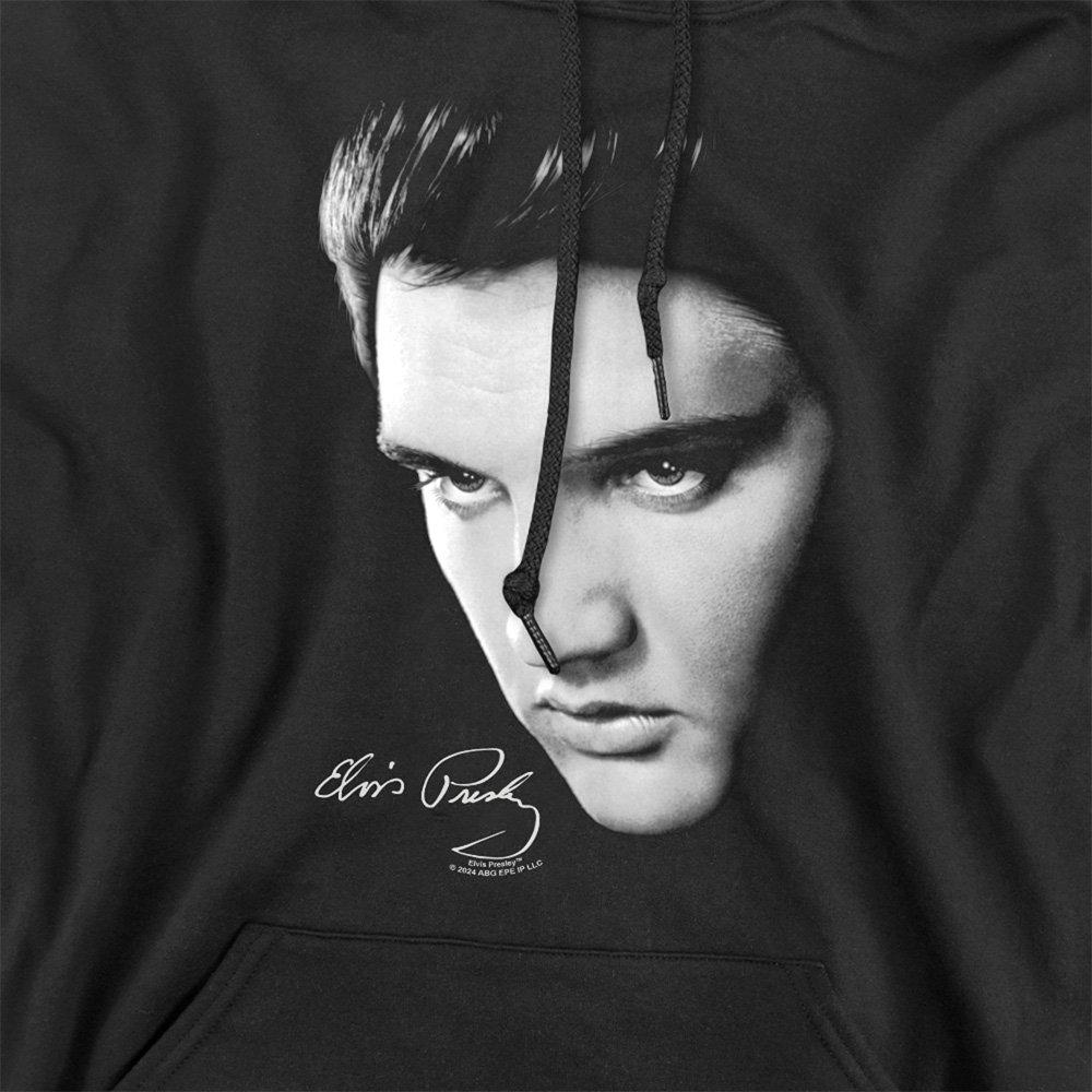 Black - Elvis Presley - Elvis Presley Face Hoodie Black - 2