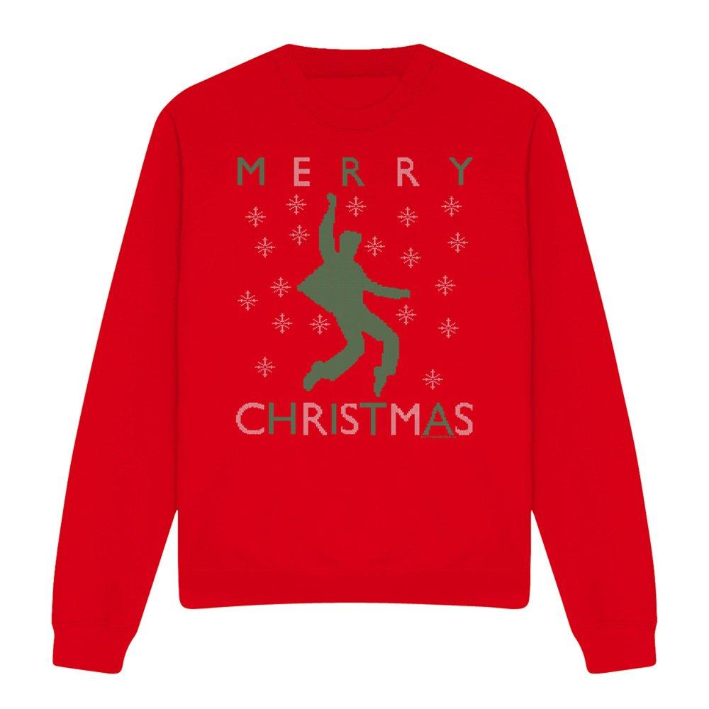 Red - Elvis Presley - Elvis Dancing Ugly Christmas Sweatshirt Red - 4