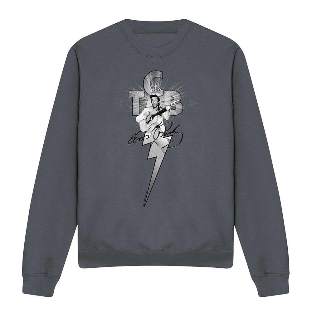 Charcoal - Elvis Presley - Elvis Presley Tcb Ornate Sweatshirt Charcoal - 4