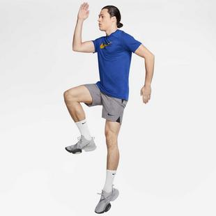 G.Royal/Laser - Nike - Dri FIT Swoosh Mens Performance T Shirt - 4