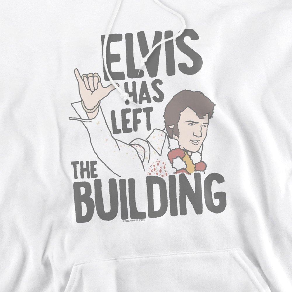 White - Elvis Presley - Elvis Has Left The Building Hoodie White - 2