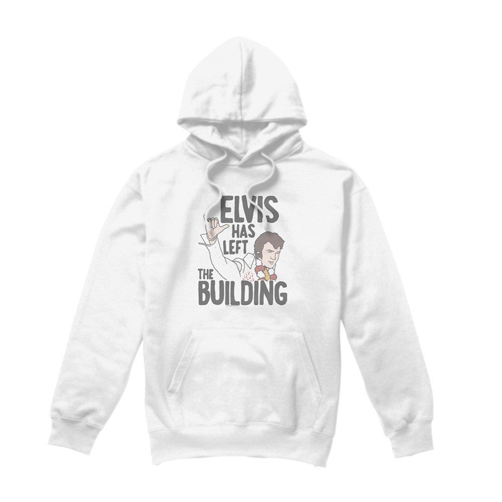 White - Elvis Presley - Elvis Has Left The Building Hoodie White - 4
