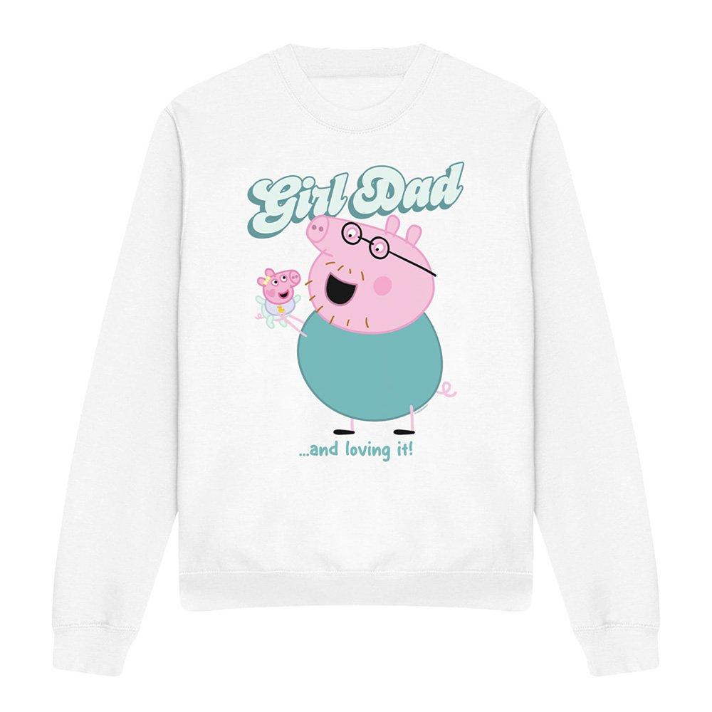 White - Hasbro - Peppa Pig - Daddy Pig Girl Dad And Loving It Sweat - 4