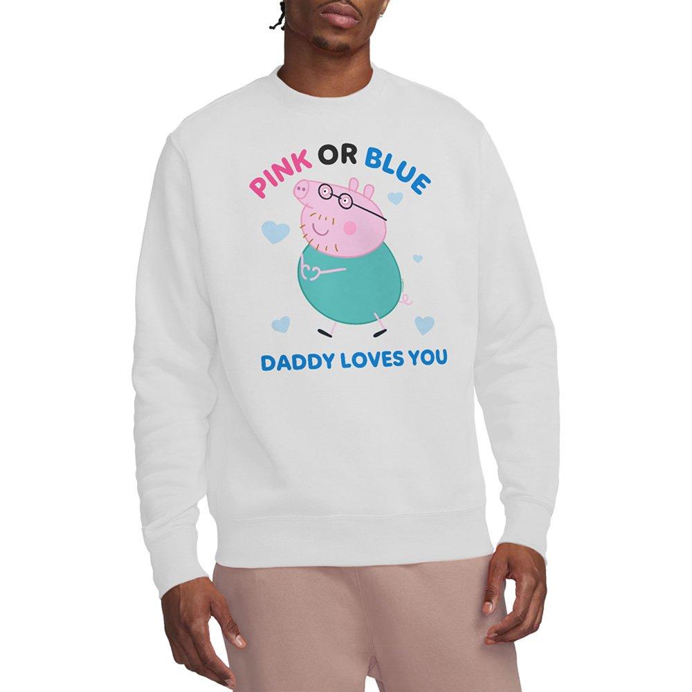 White - Hasbro - Peppa Pig Pink Or Blue Daddy Pig Loves You Sweatsh - 1
