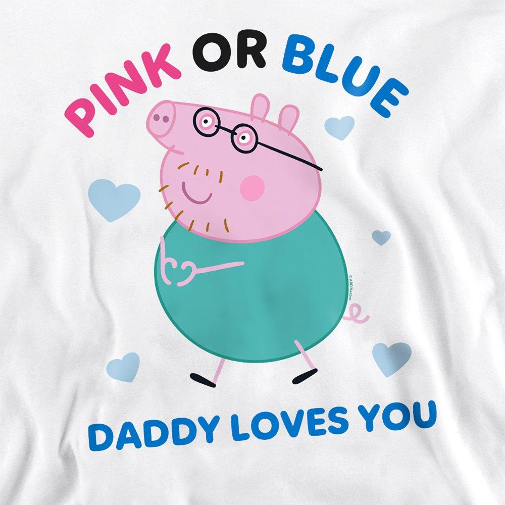 White - Hasbro - Peppa Pig Pink Or Blue Daddy Pig Loves You Sweatsh - 2
