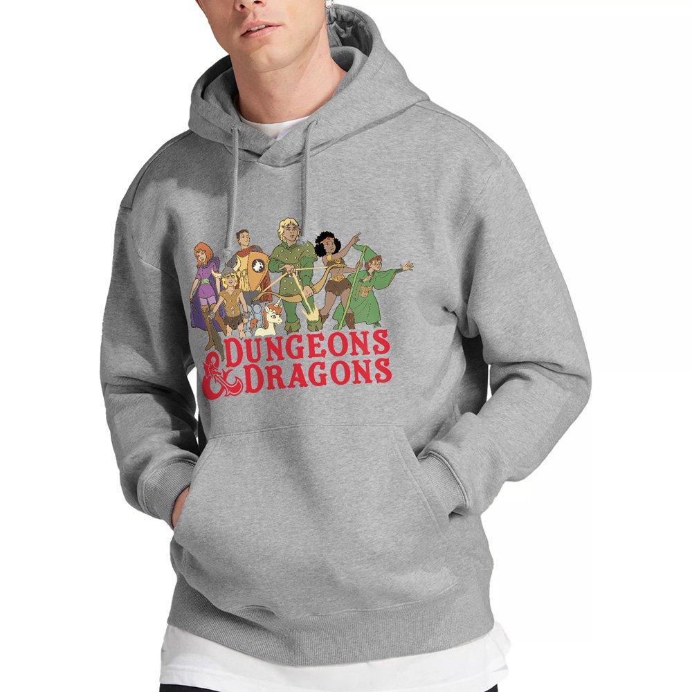 Grey - Hasbro - Dungeons & Dragons Line Up Pullover Hoodie Grey - 1