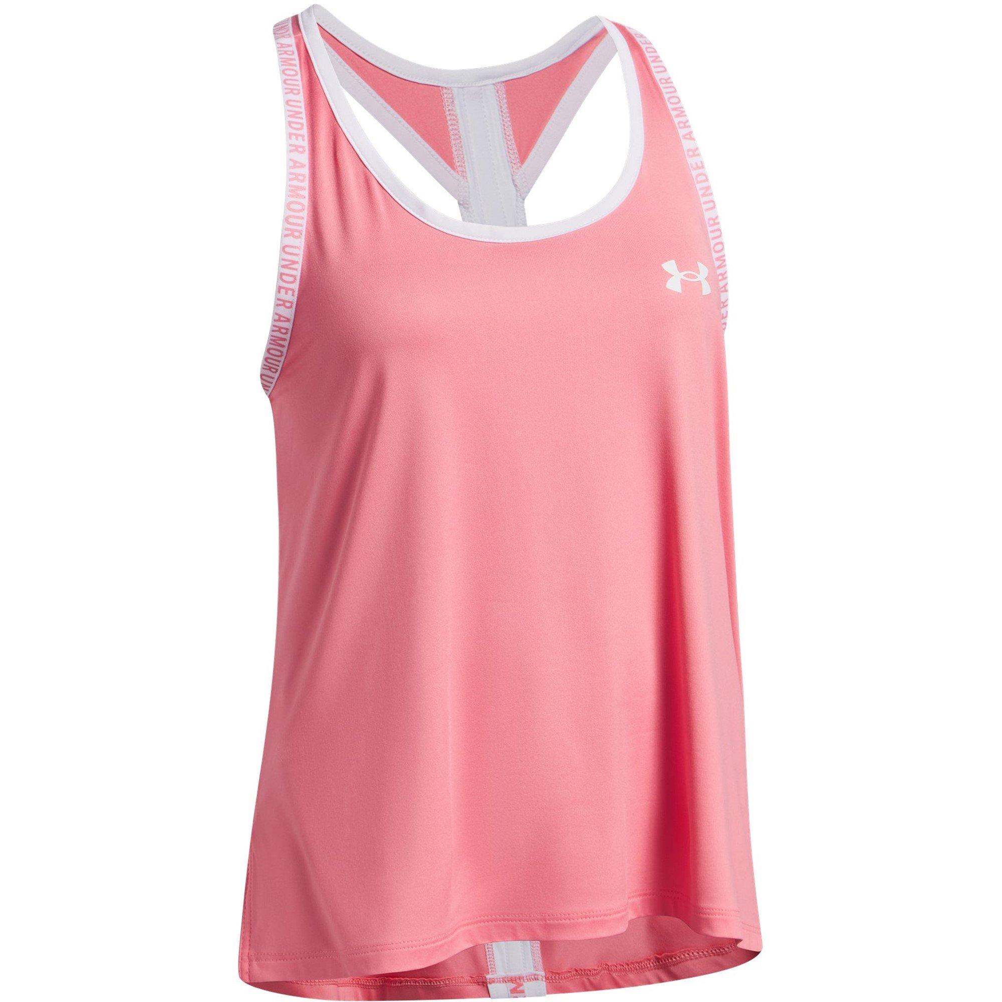 Pink/White - Under Armour - Knockout Tank Top Juniors - 3