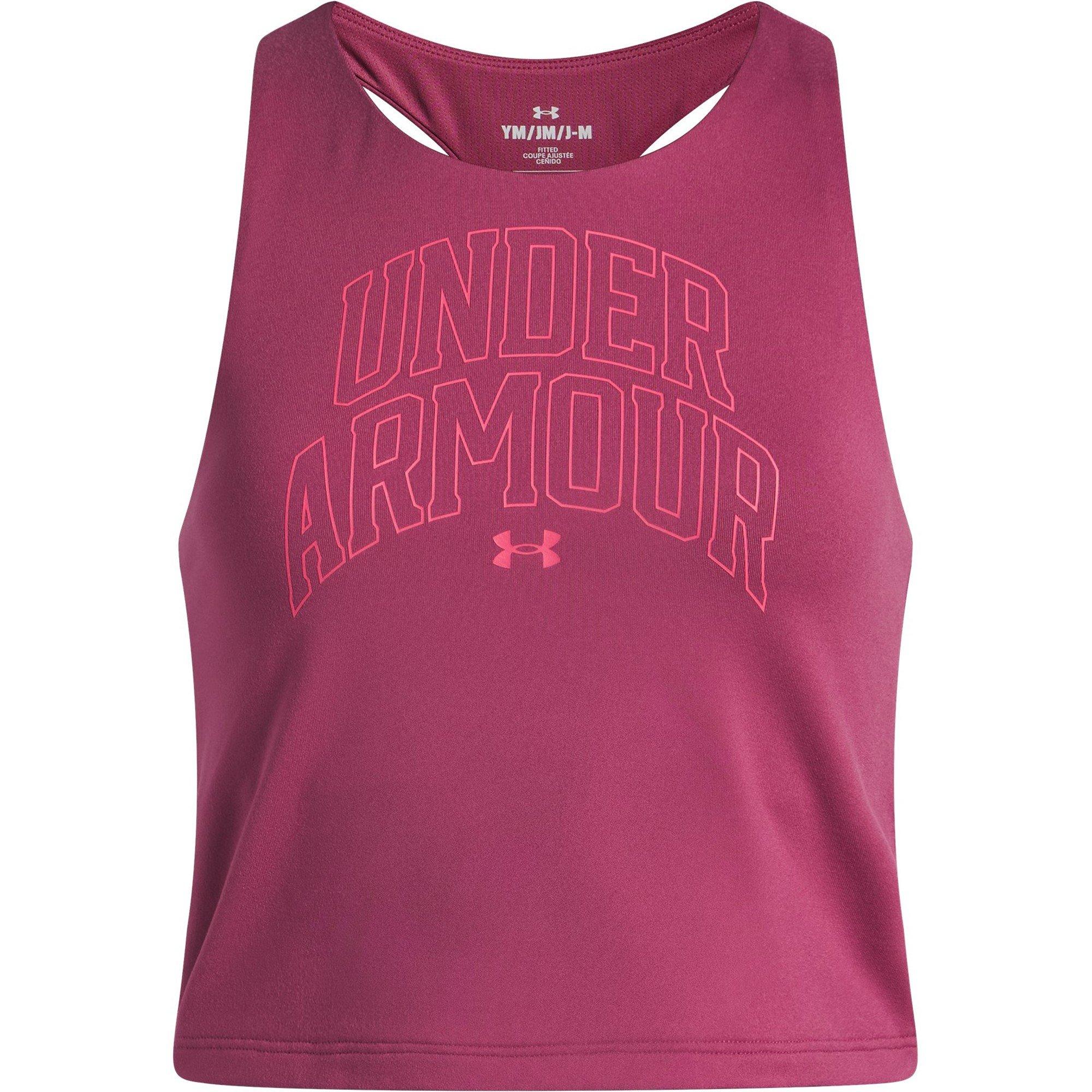 Under Armour Girls Kids' Motion Brand Performance Gym Vest - Red - 13 (XL)