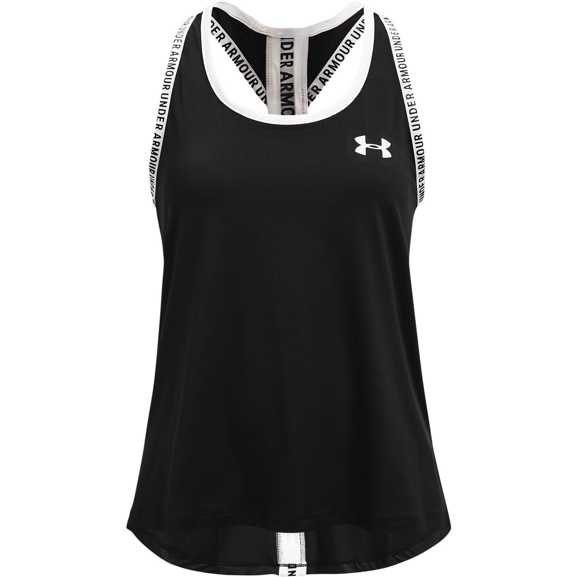 Black/White - Under Armour - Knockout Tank Top Junior Girls - 1