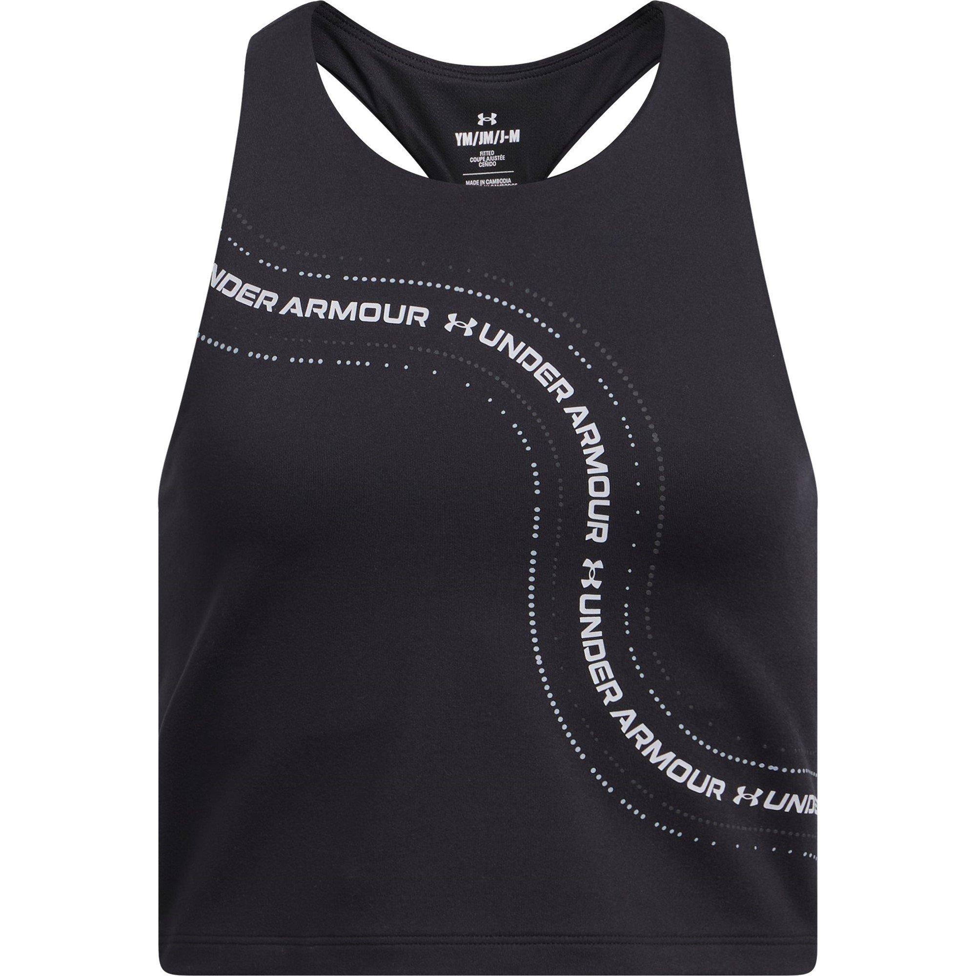 Under Armour Girls Kids' Motion Performance Gym Vest - Black - 13 (XL)