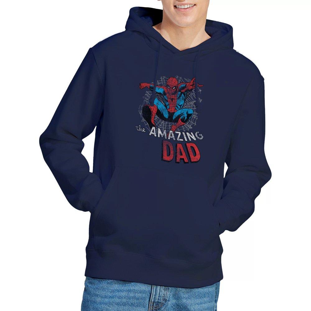 Spiderman Men's Spider Man Fathers Day Spider Dad Hoodie Navy - S