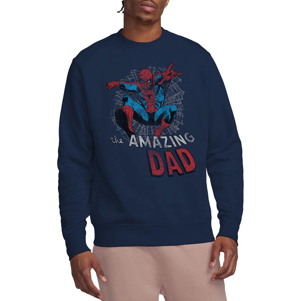 Spiderman Men's Fathers Day Spider Dad Sweatshirt Navy - L