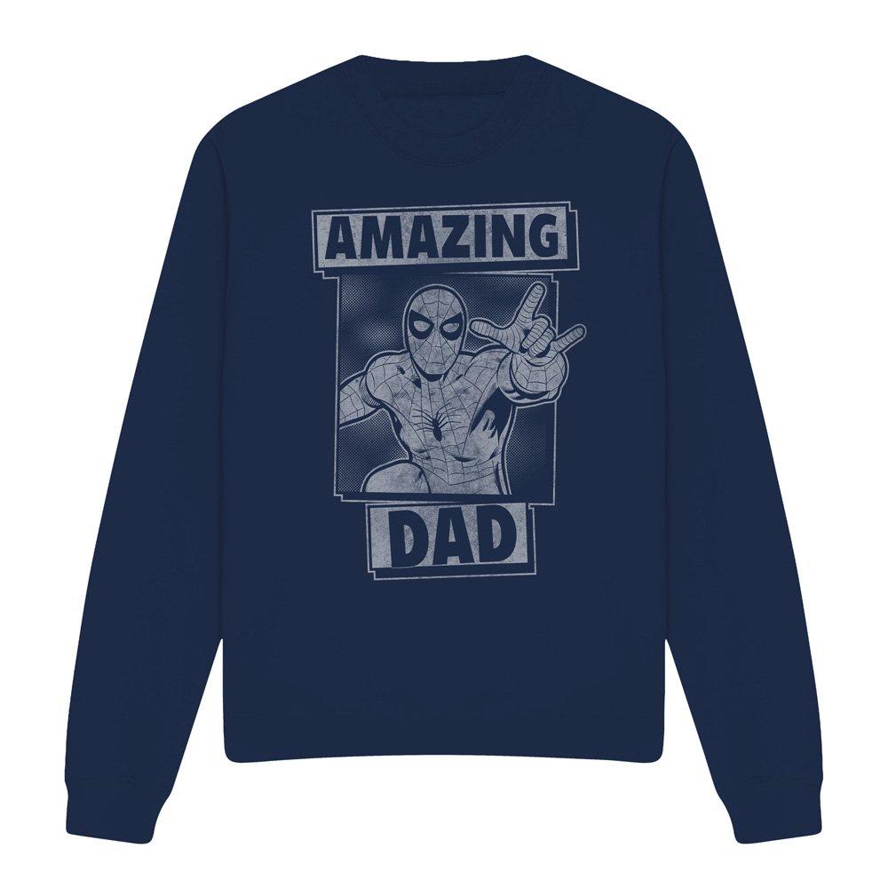 Navy - Spiderman - Spiderman Fathers Day Amazing Dad Mono Sweatshirt - 4