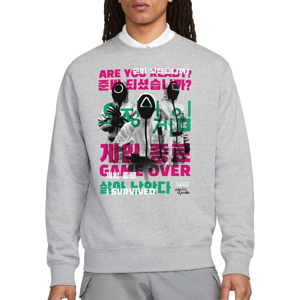 Light Grey - Squid Game - SQUID GAME GAME OVER GUARDS OVERLAY Sweatshirt At - 1