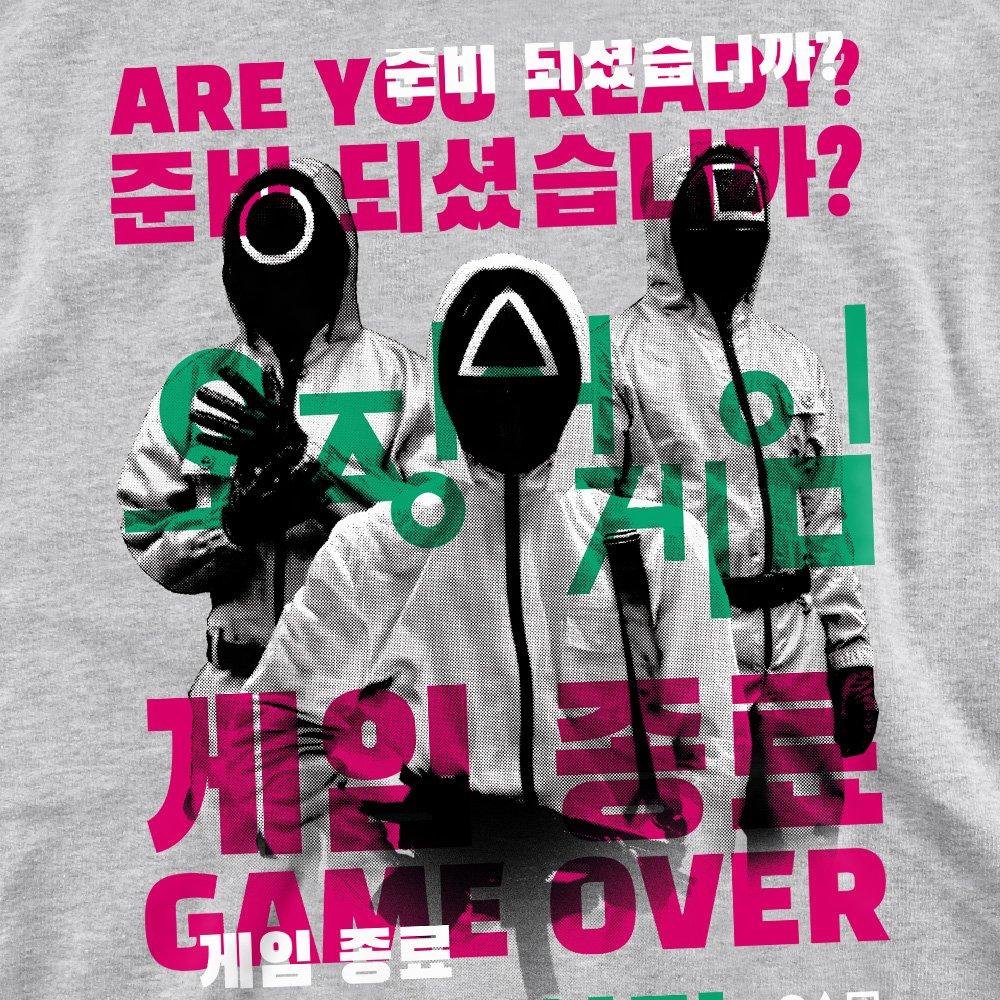 Light Grey - Squid Game - SQUID GAME GAME OVER GUARDS OVERLAY Sweatshirt At - 2