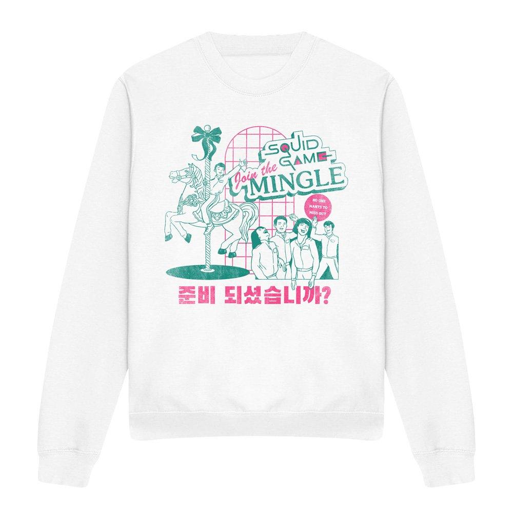 White - Squid Game - SQUID GAME MERRY GO ROUND Sweatshirt White - 4