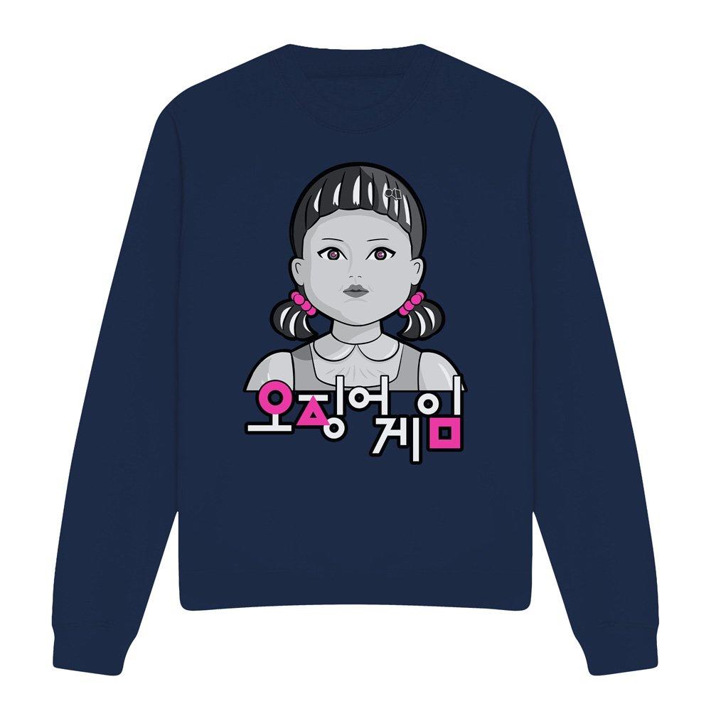 Navy - Squid Game - SQUID GAME YOUNG-HEE POP ART Sweatshirt - 4