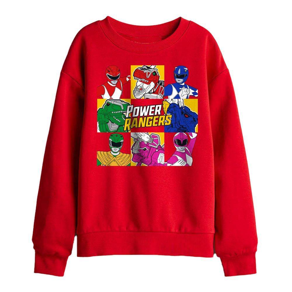Power Rangers Boys Group Box Kids Sweatshirt Red - 5-6 Years