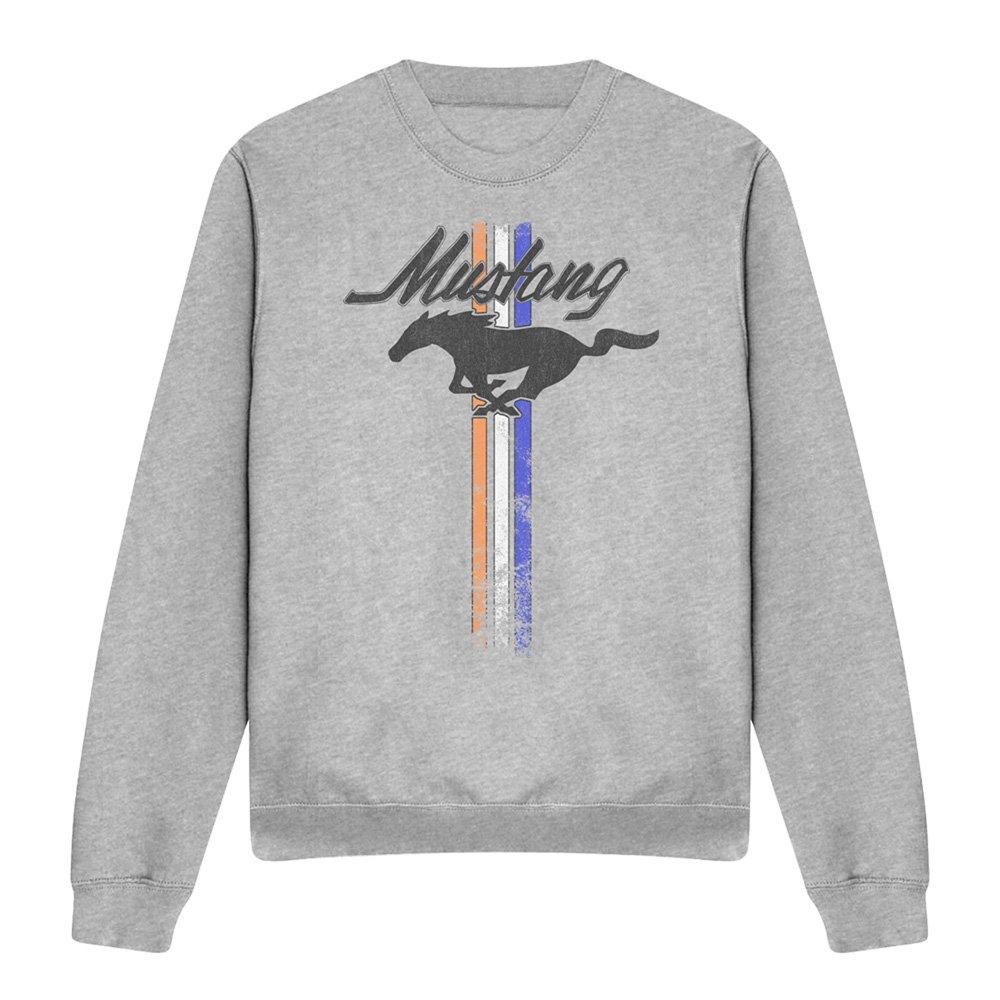 Light Grey - Ford - Ford Mustang Stripes Sweatshirt Athletic Heather - 4