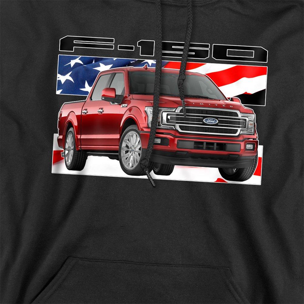 Black - Ford - Ford Trucks F 150 Flag Hoodie Black - 2