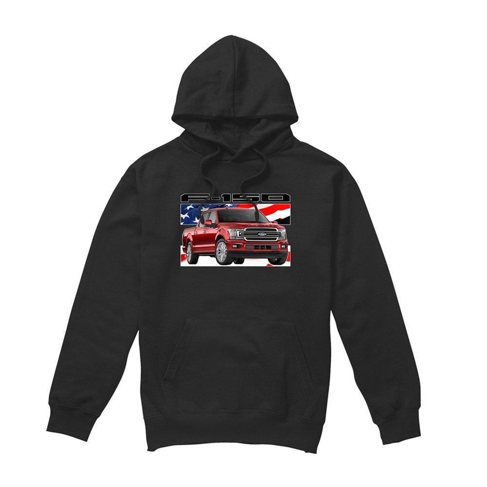 Black - Ford - Ford Trucks F 150 Flag Hoodie Black - 4