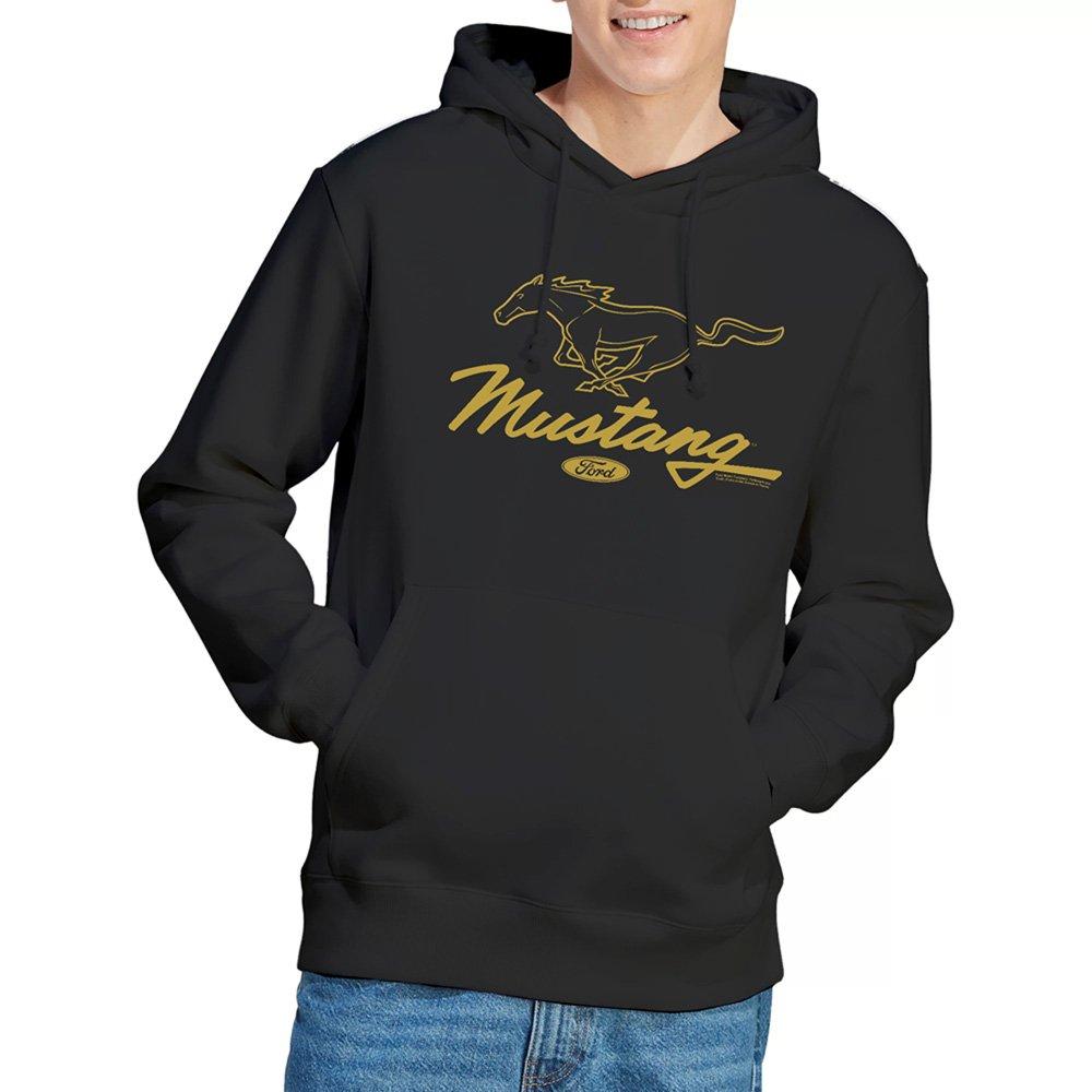Black - Ford - Ford Mustang Pony Script Hoodie Black - 1