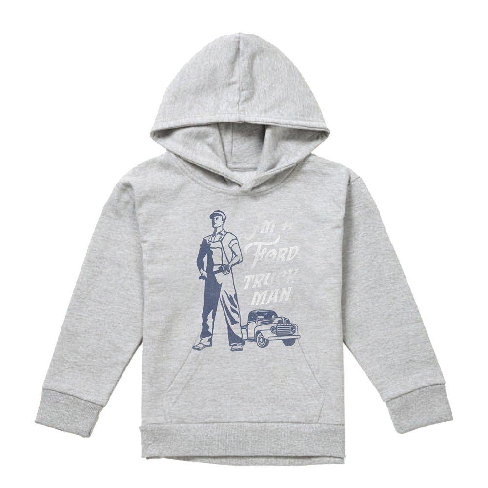 Light Grey - Ford - Ford Truck Man Classic Youth Pull-Over Hoodie Ath - 1