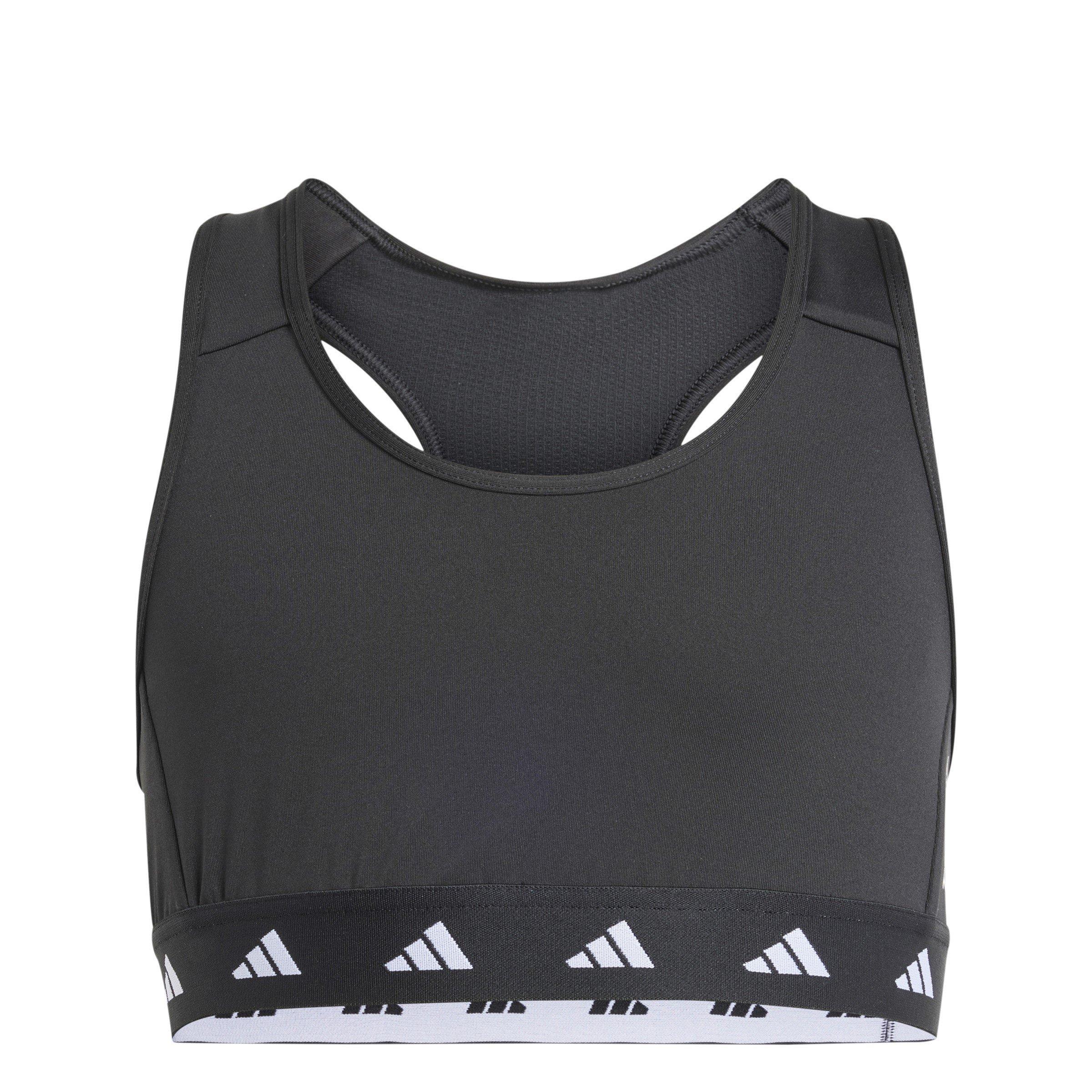 Crno/Bijelo - adidas - TECHFIT Power React Bra Juniors - 1