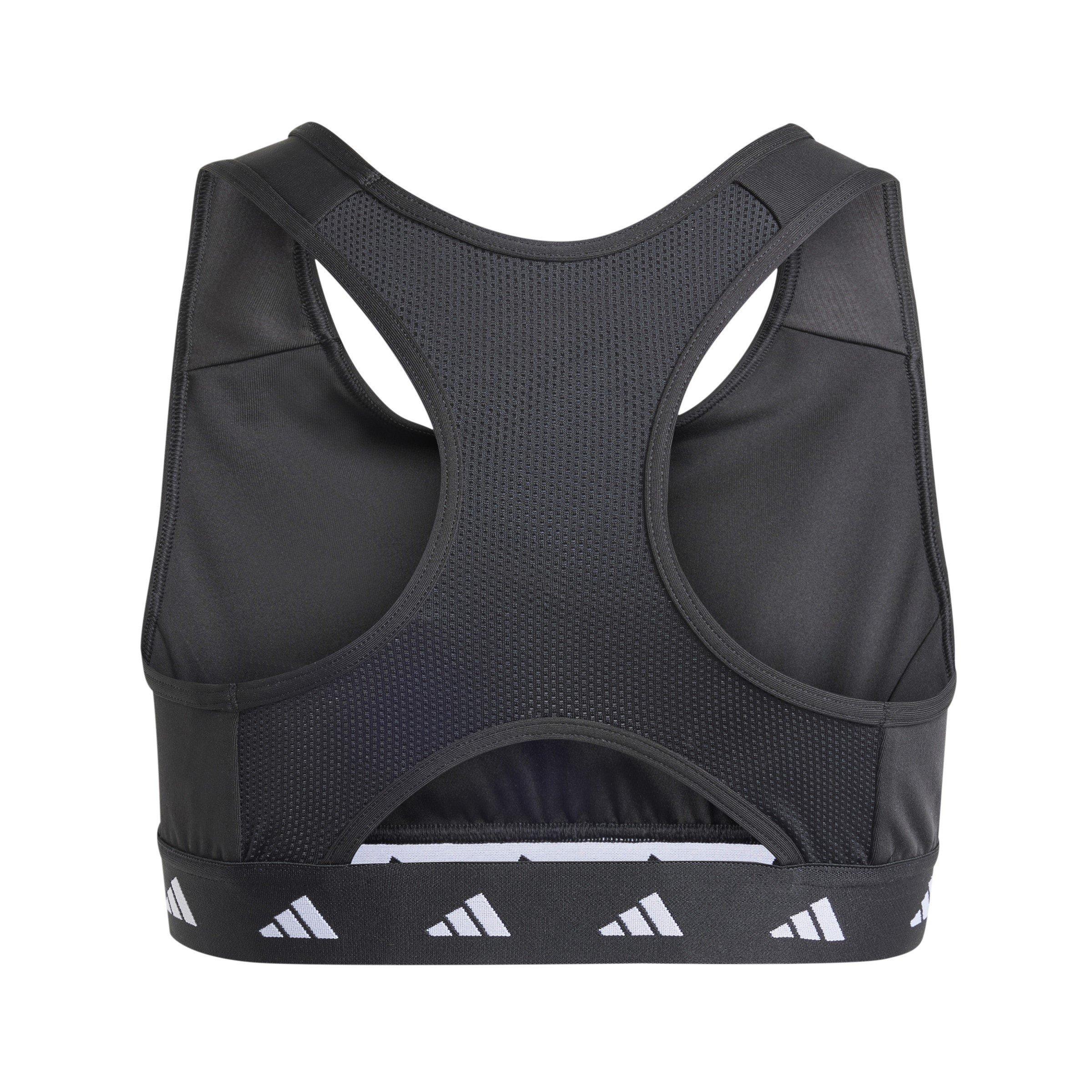 Schwarz/Weiß - adidas - TECHFIT Power React Bra Juniors - 2