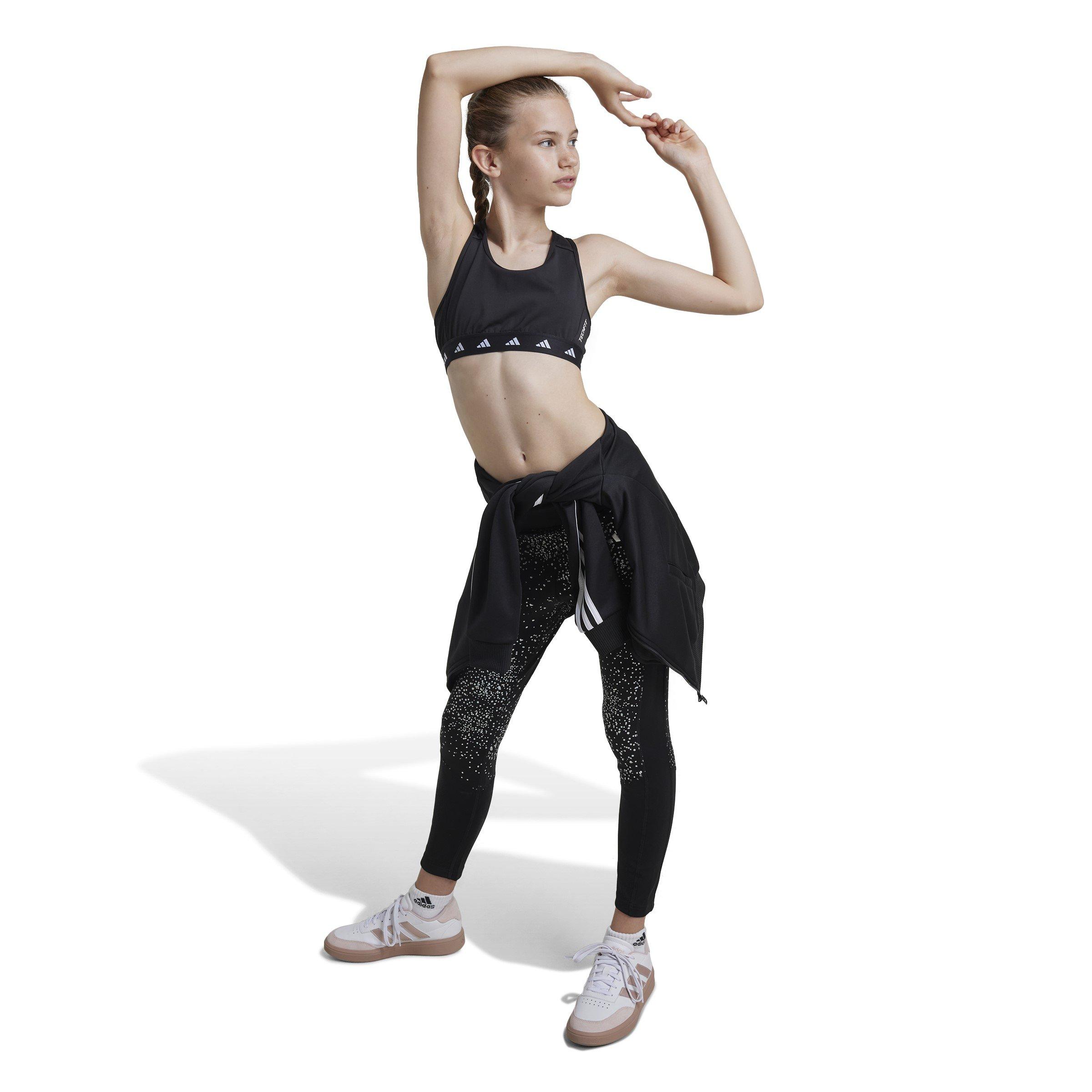 Schwarz/Weiß - adidas - TECHFIT Power React Bra Juniors - 5