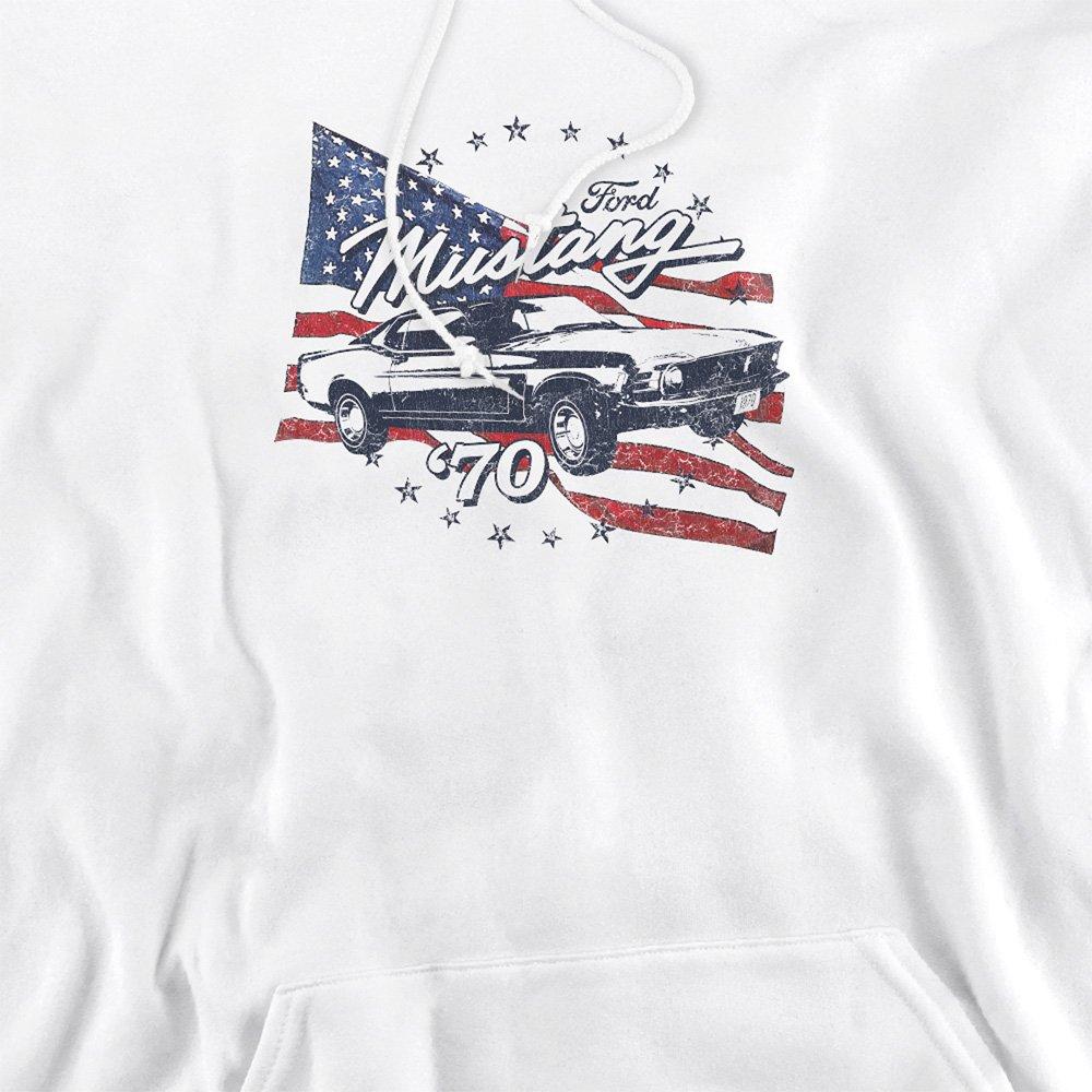 White - Ford - Ford Mustang 70 Mustang Hoodie White - 2