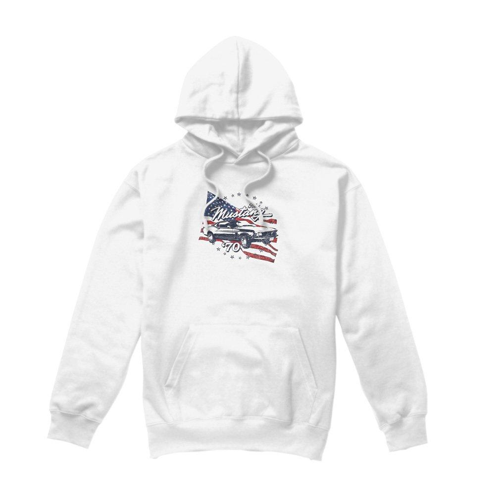 White - Ford - Ford Mustang 70 Mustang Hoodie White - 4