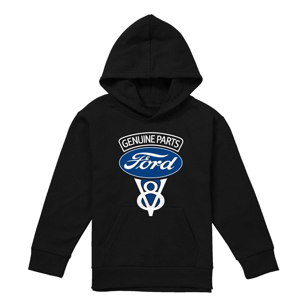 Black - Ford - Ford V8 Genuine Parts Youth Pull-Over Hoodie Blac - 1
