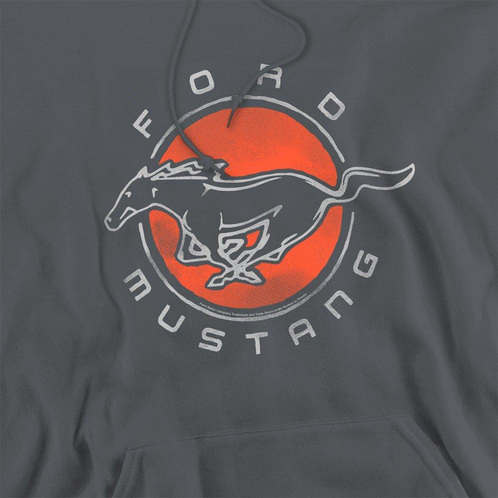 Charcoal - Ford - Ford Mustang Circle Hoodie Charcoal - 2