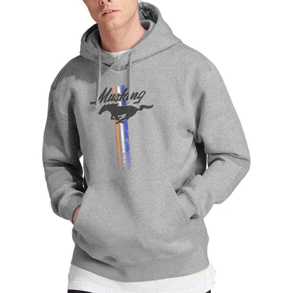 Light Grey - Ford - Ford Mustang Stripes Hoodie Athletic Heather - 1