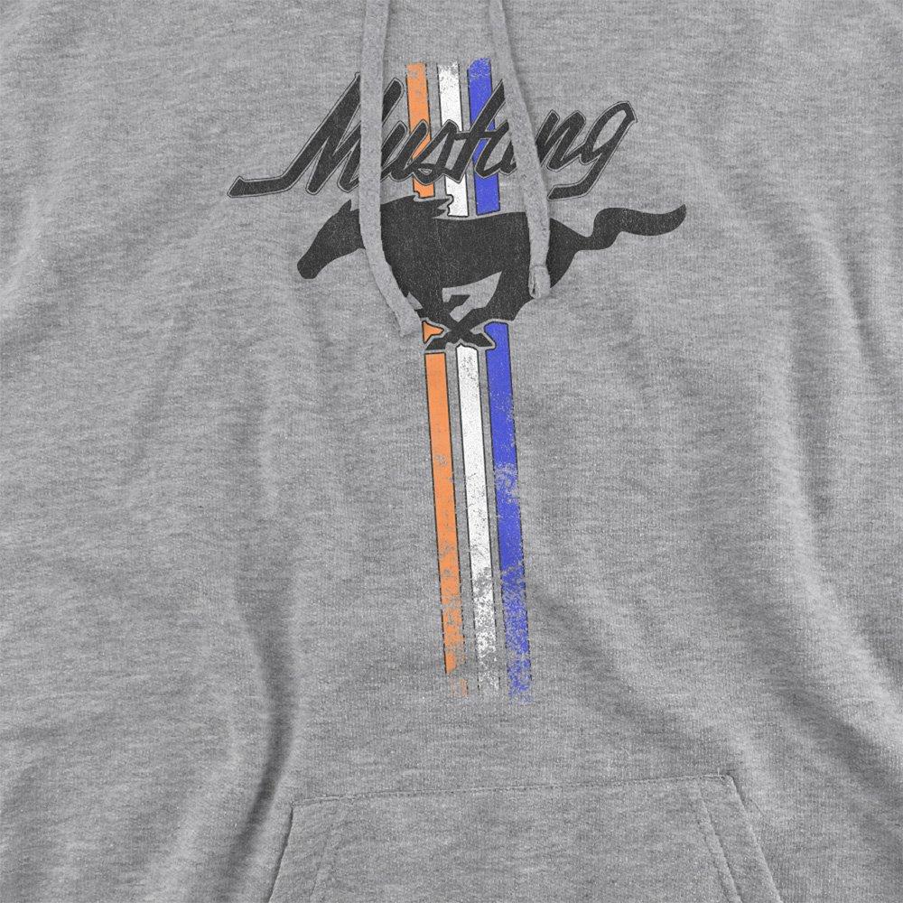 Light Grey - Ford - Ford Mustang Stripes Hoodie Athletic Heather - 2