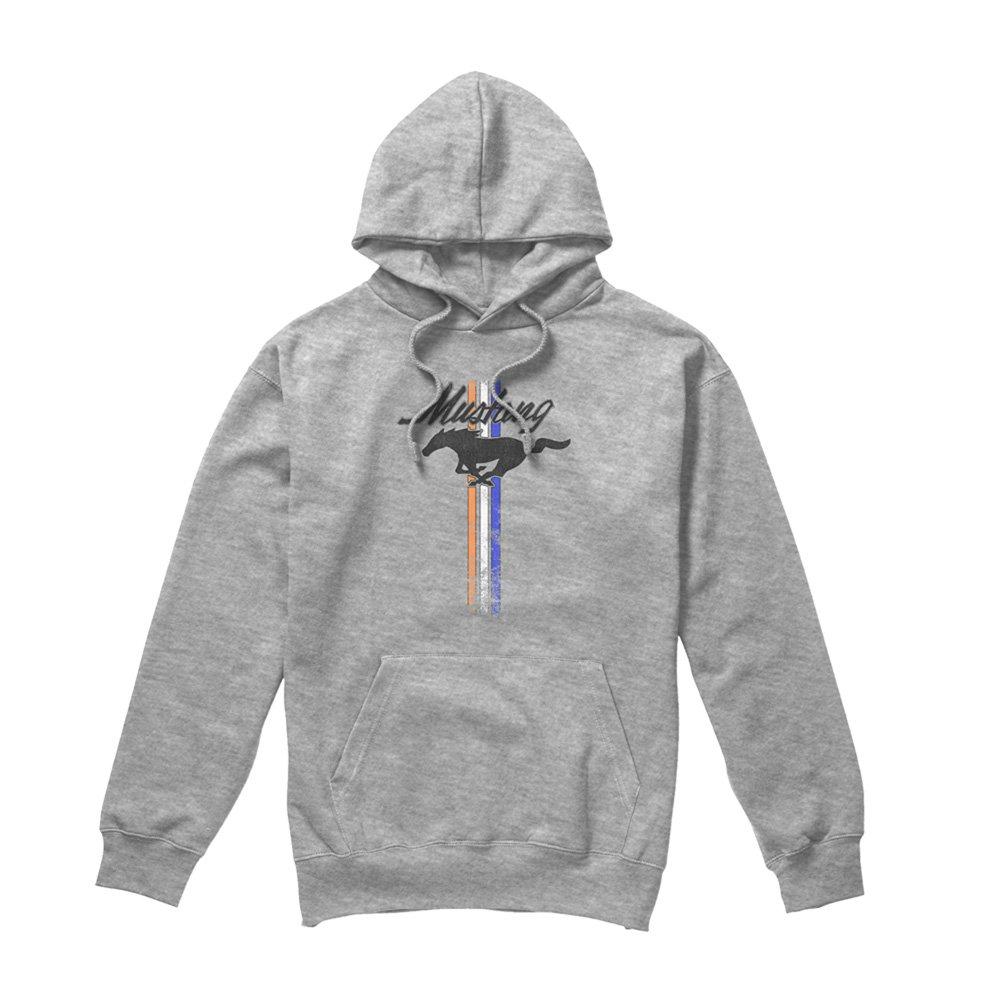 Light Grey - Ford - Ford Mustang Stripes Hoodie Athletic Heather - 4