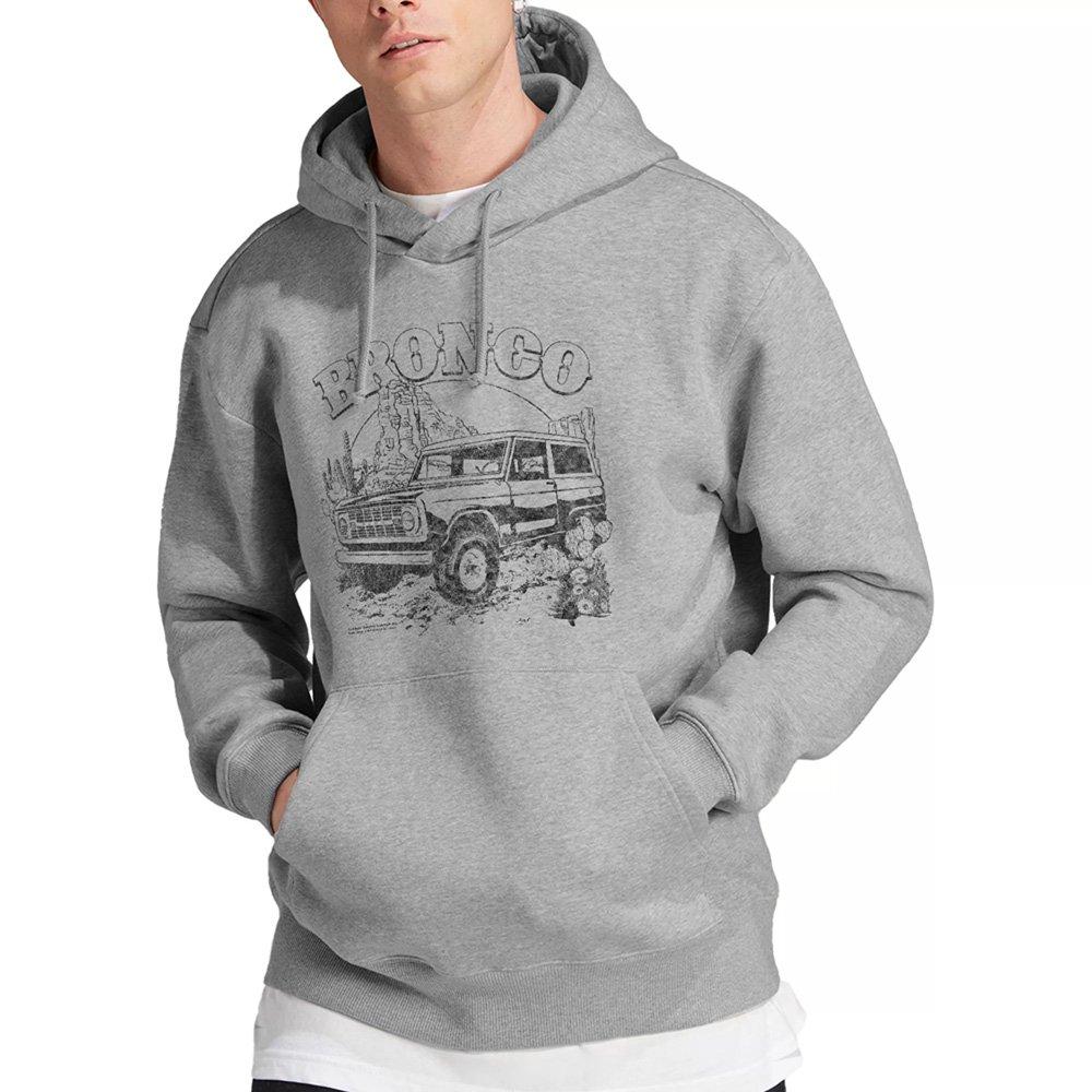 Light Grey - Ford - Ford Bronco Desert Black Mono Hoodie Athletic Hea - 1