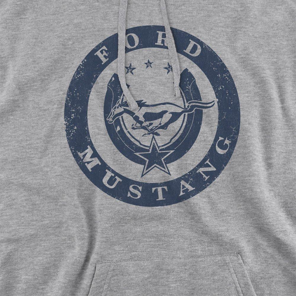 Light Grey - Ford - Lucky Ford Mustang Hoodie Athletic Heather - 2