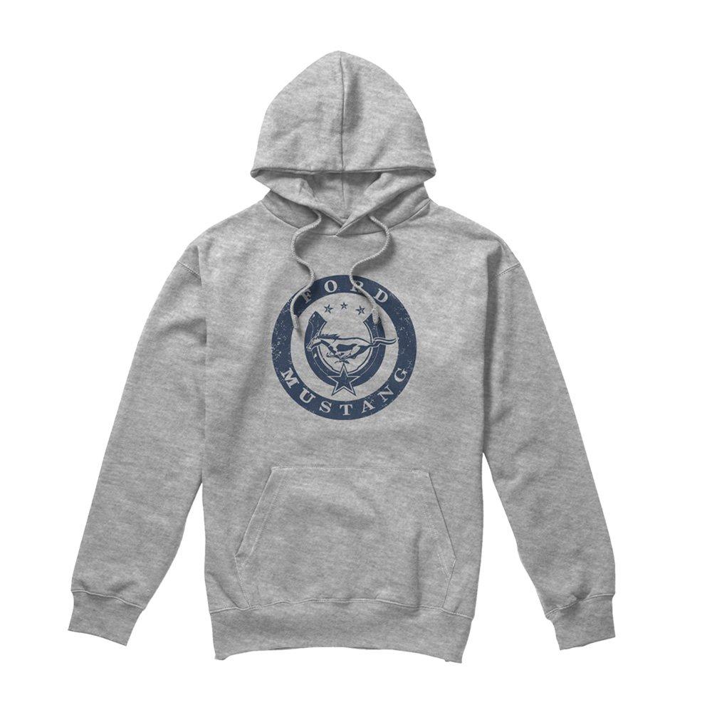 Light Grey - Ford - Lucky Ford Mustang Hoodie Athletic Heather - 4