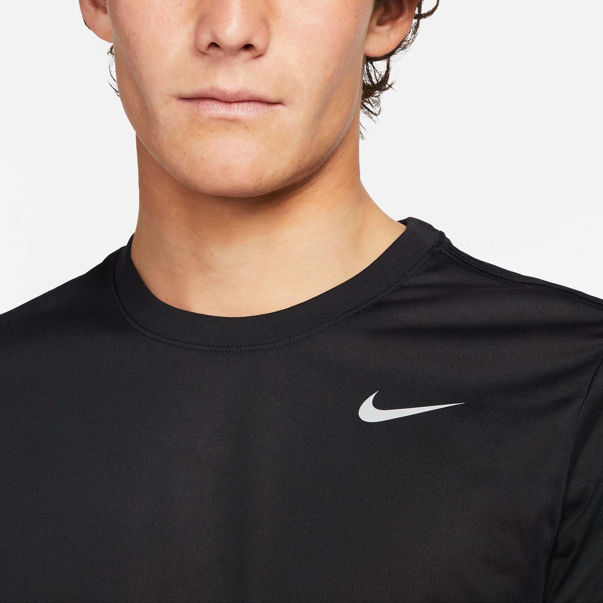 Black/M.Silver - Nike - Nike Dri FIT Mens Performance T Shirt - 3